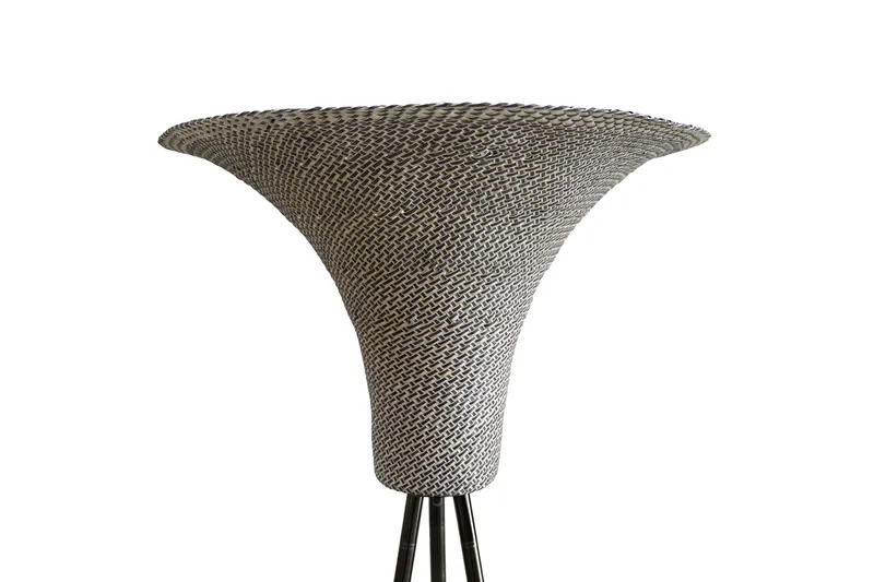 Stehleuchte mit Geflechtschirm Natur/Schwarz 152 cm, Ansicht 3