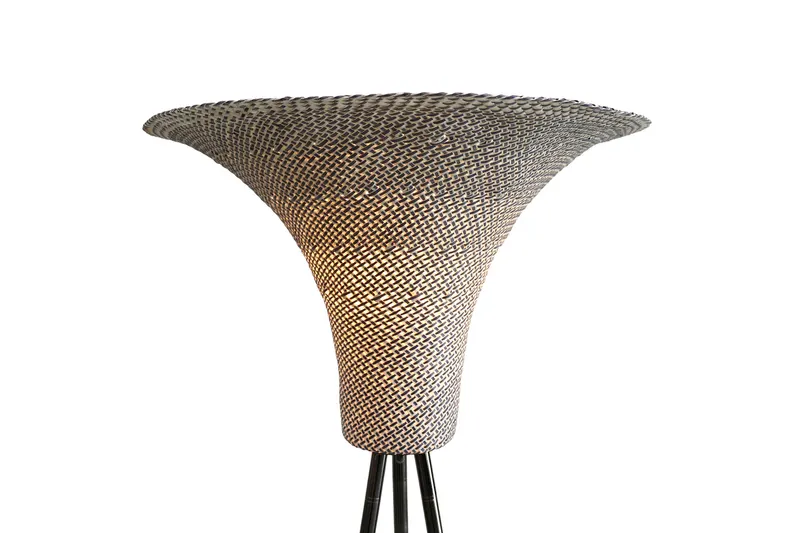Stehleuchte mit Geflechtschirm Natur/Schwarz 152 cm, Ansicht 4