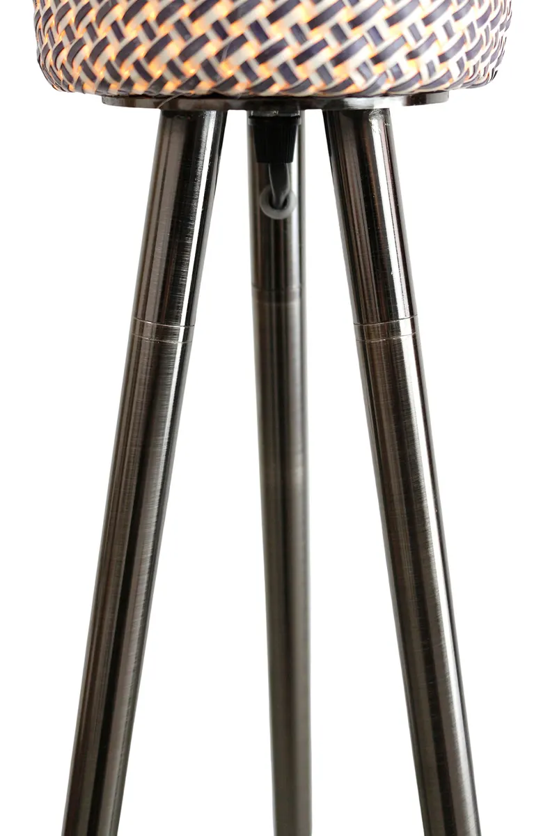 Stehleuchte mit Geflechtschirm Natur/Schwarz 152 cm, Ansicht 5