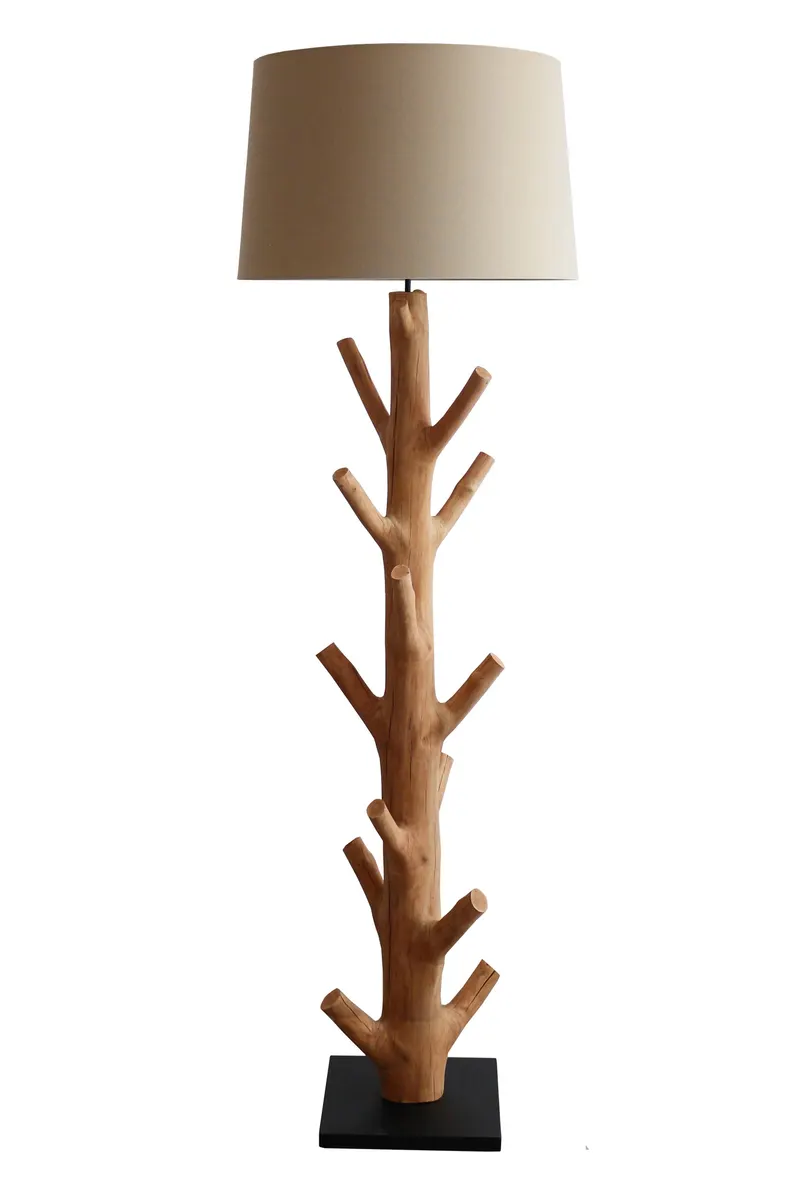 Stehleuchte Treibholz Natur/Weiß 175 cm, Ansicht 1