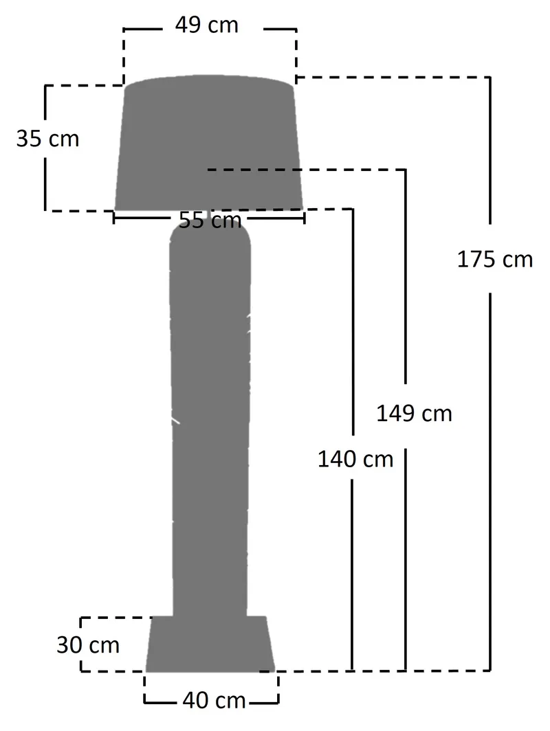 Stehleuchte Treibholz Weiß 175 cm, Ansicht 11