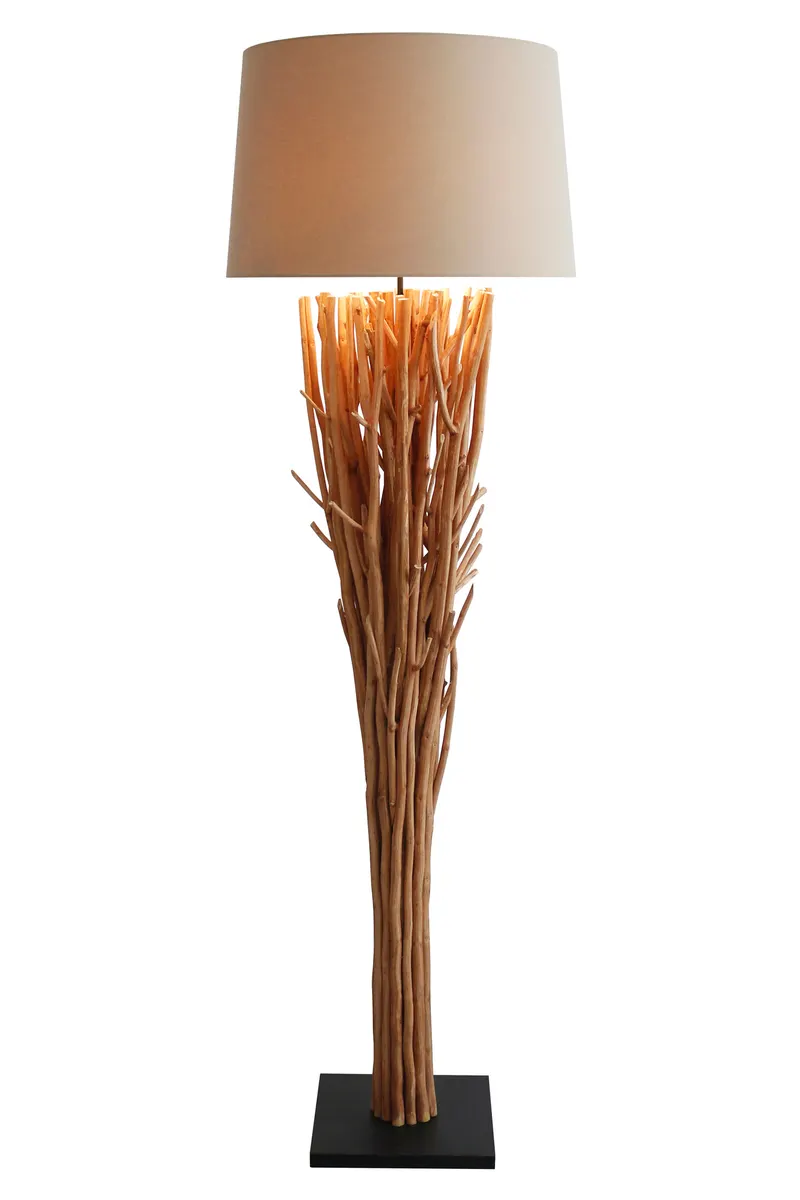 Stehleuchte Treibholz Natur/Weiß 175 cm, Ansicht 2