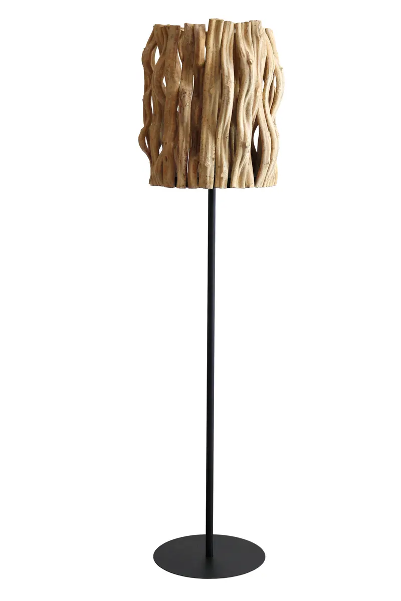 Walt Stehleuchte Treibholz Natur/Schwarz 140 cm