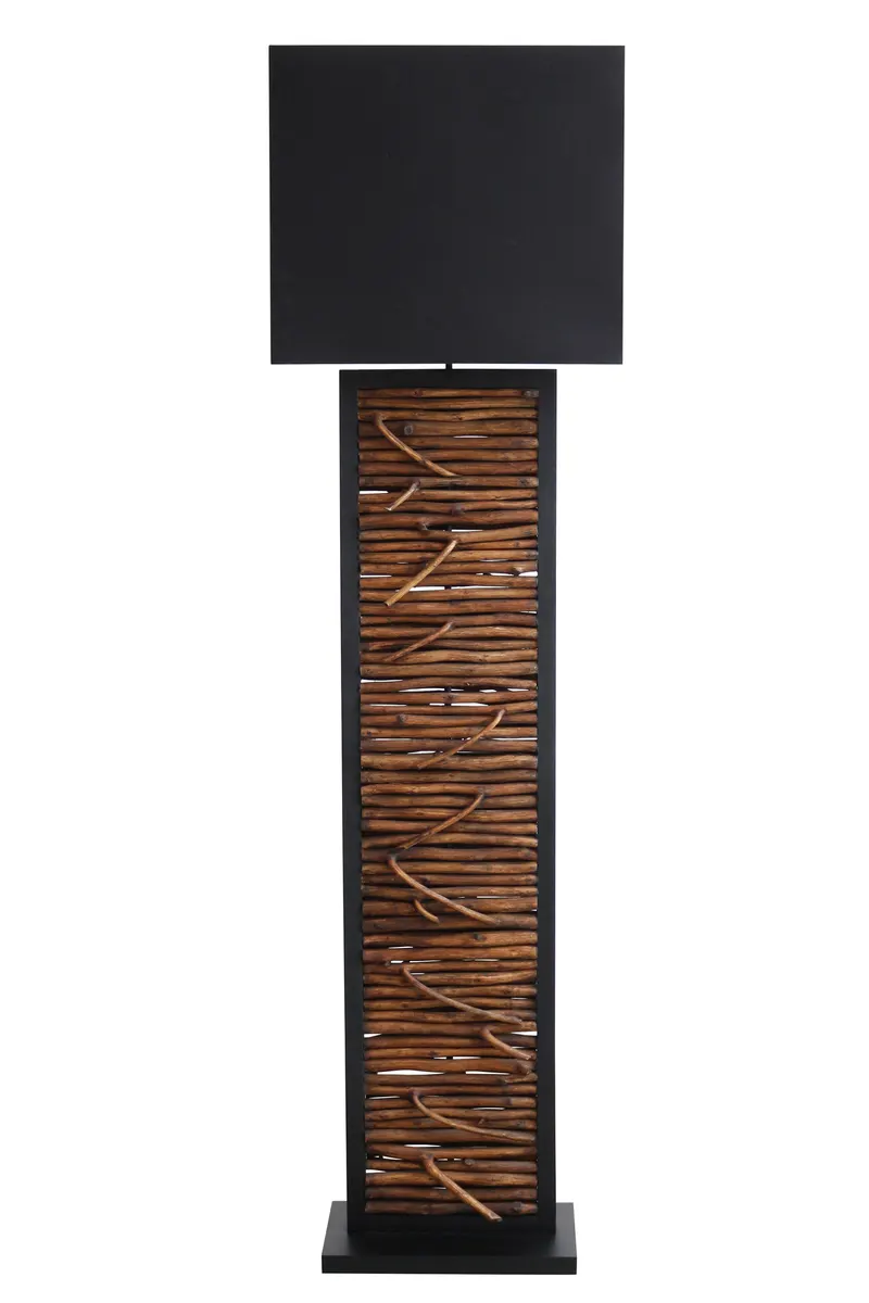Nabor Stehleuchte aus Treibholz Natur/Schwarz, 163 cm