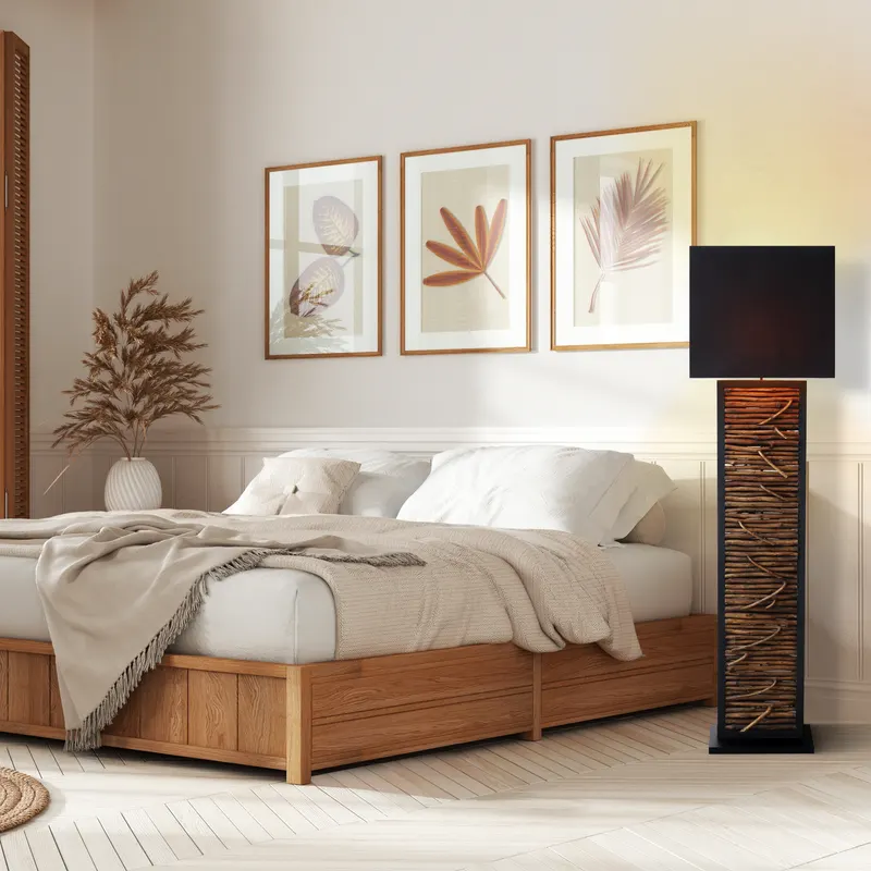 Stehleuchte aus Treibholz Natur/Schwarz, 163 cm, Ansicht 10