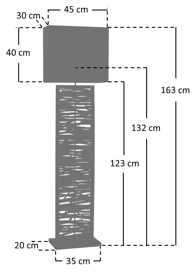 Stehleuchte aus Treibholz Natur/Schwarz, 163 cm, Ansicht 9