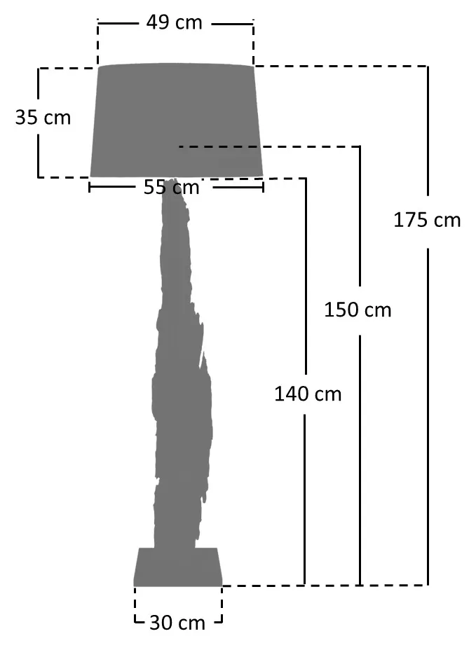 Stehleuchte Treibholz Natur/Weiß 175 cm, Ansicht 11