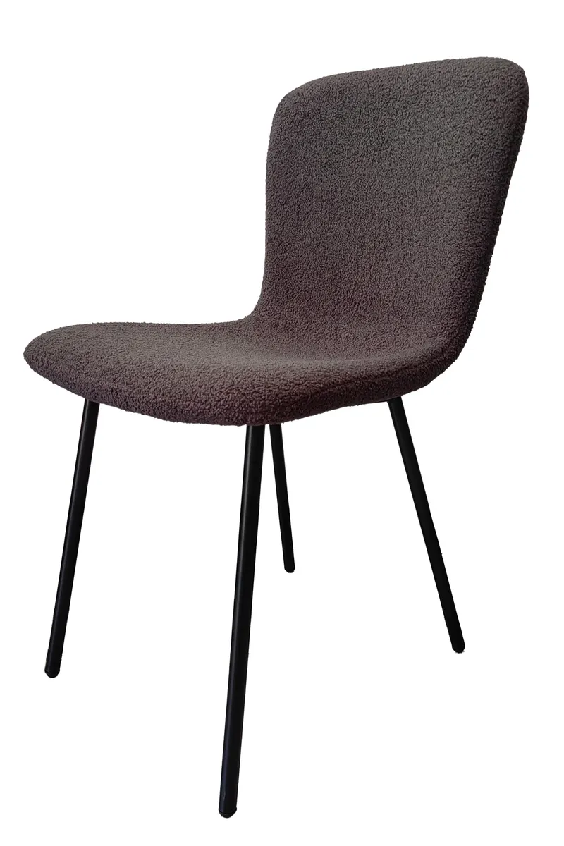 Stuhl Bouclé-Optik, 4er-Set, Dunkelgrau, Ansicht 2