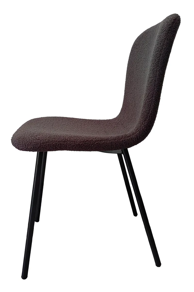 Stuhl Bouclé-Optik, 4er-Set, Dunkelgrau, Ansicht 3