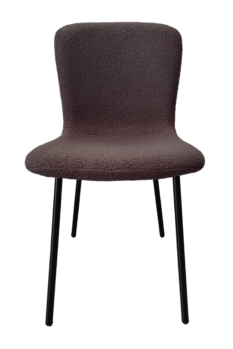 Stuhl Bouclé-Optik, 4er-Set, Dunkelgrau, Ansicht 4
