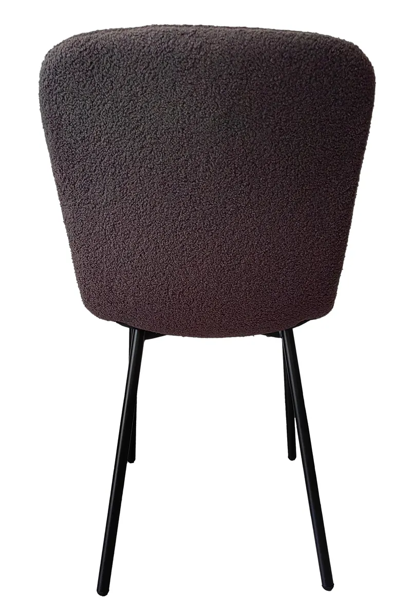 Stuhl Bouclé-Optik, 4er-Set, Dunkelgrau, Ansicht 5