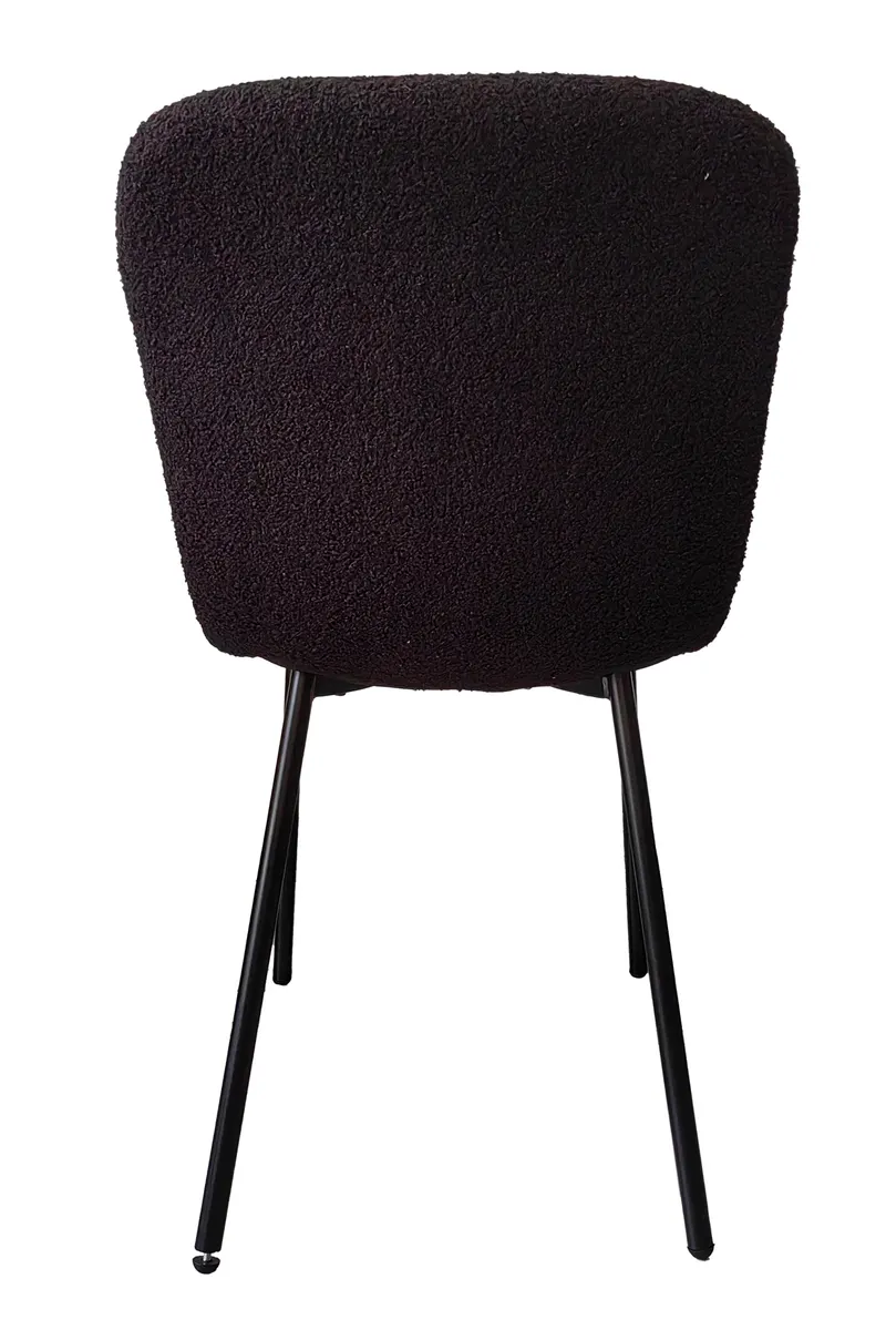 Stuhl Bouclé-Optik, 4er-Set, Schwarz, Ansicht 5