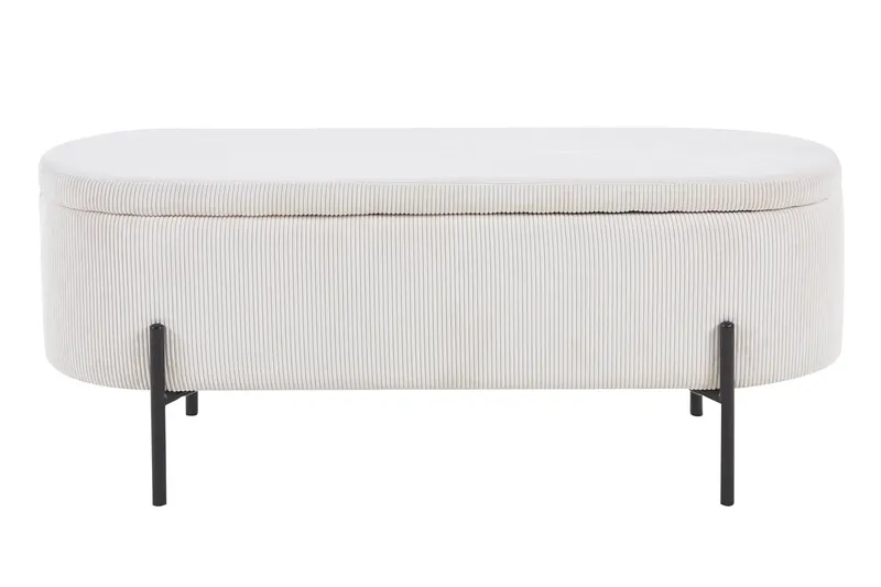 Oscar Bettbank mit Stauraumfunktion, Beige/Schwarz