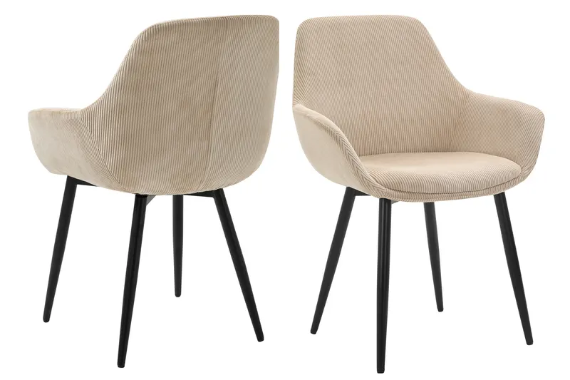 Essgruppe mit Akazientisch 180 × 90 cm, Beige, Ansicht 2