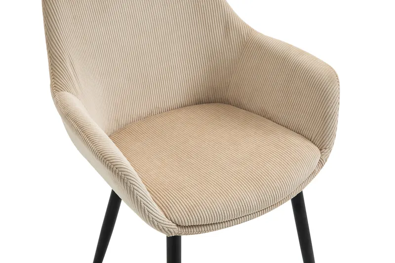 Essgruppe mit Akazientisch 180 × 90 cm, Beige, Ansicht 6