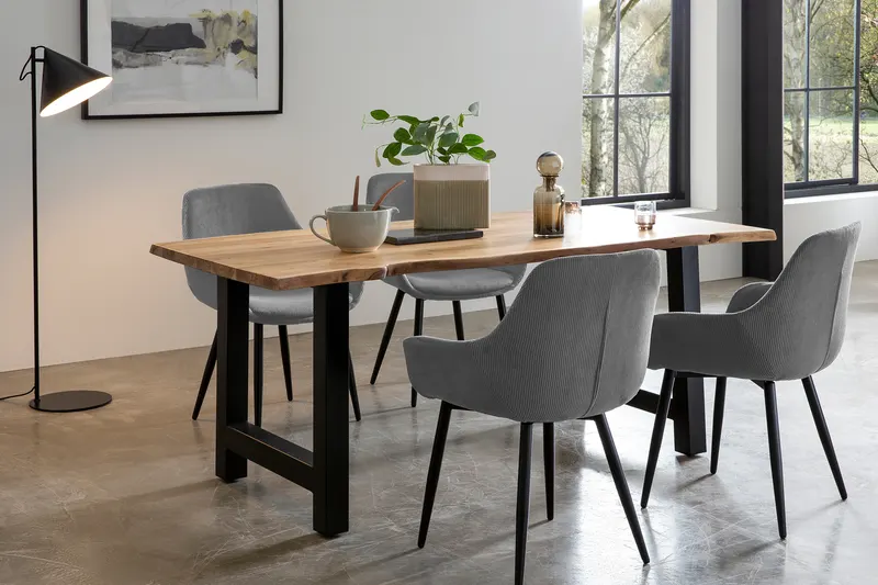 Essgruppe 5-teilig 180 × 90 cm aus Akazie, Ansicht 1