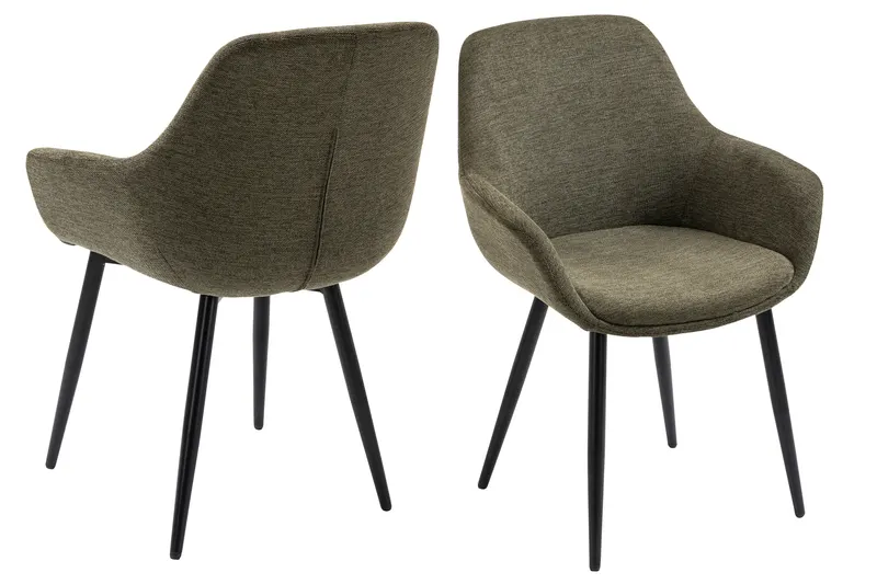 Essgruppe 5-teilig 160 × 85 cm, Cognac und Grün, Ansicht 2