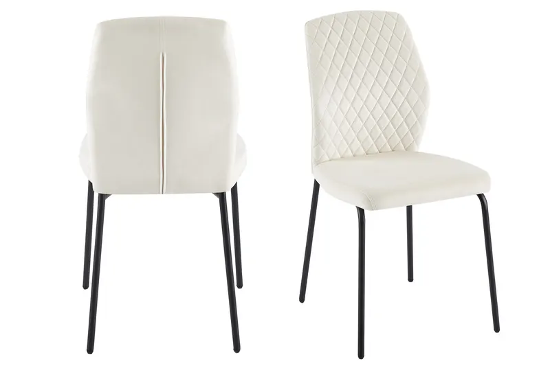 Freddie Stuhl 2er Set, Beige/Schwarz
