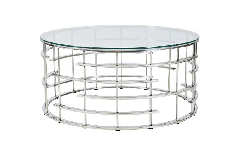 Couchtisch Silber, Ø 90 cm, Ansicht 1