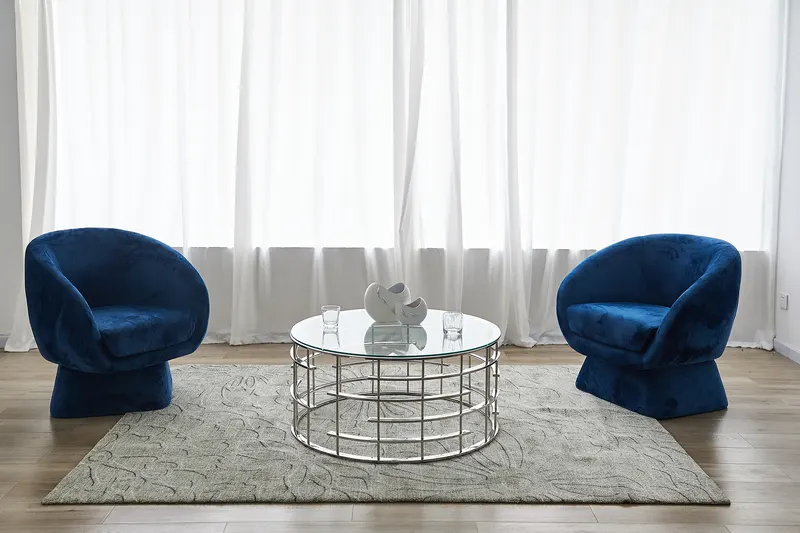 Couchtisch Silber, Ø 90 cm, Ansicht 4