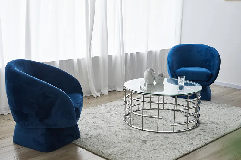 Couchtisch Silber, Ø 90 cm, Ansicht 5