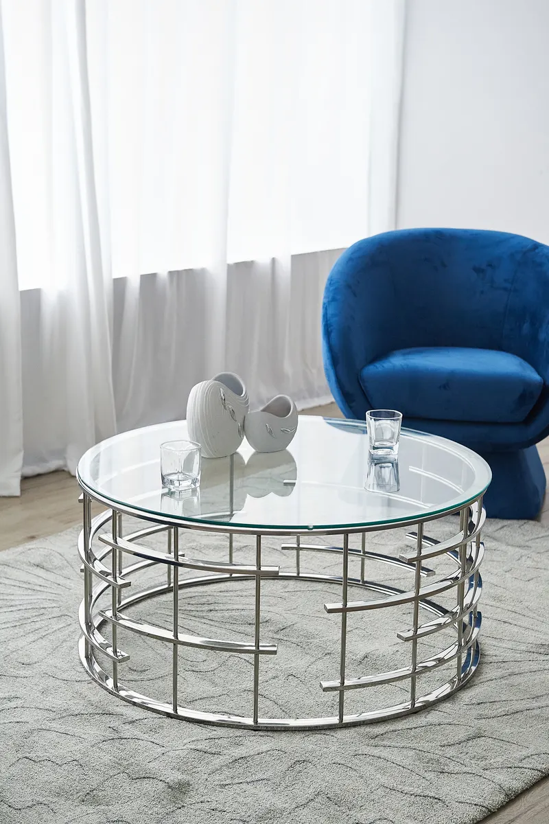 Couchtisch Silber, Ø 90 cm, Ansicht 6