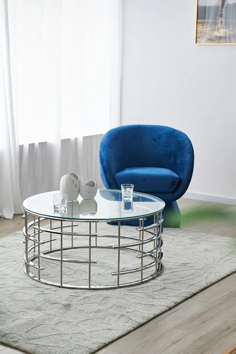 Couchtisch Silber, Ø 90 cm, Ansicht 7