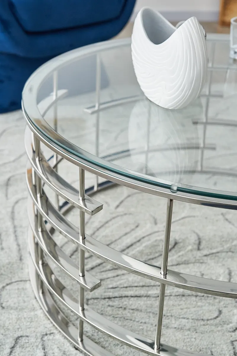 Couchtisch Silber, Ø 90 cm, Ansicht 9