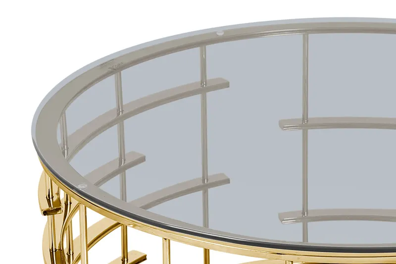 Couchtisch Gold/Grau, Ø 90 cm, Ansicht 3