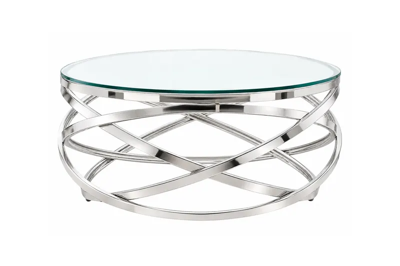 Couchtisch Silber Ø 80 cm, Ansicht 1