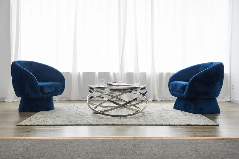 Couchtisch Silber Ø 80 cm, Ansicht 2