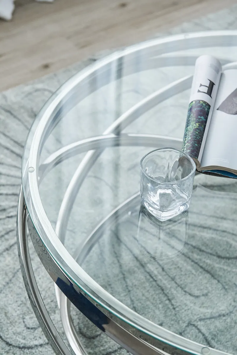 Couchtisch Silber Ø 80 cm, Ansicht 6