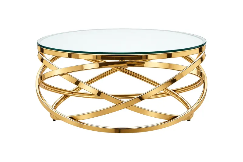 Couchtisch Gold/Grau Ø 80 cm, Ansicht 1