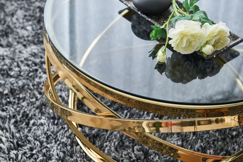 Couchtisch Gold/Grau Ø 80 cm, Ansicht 11