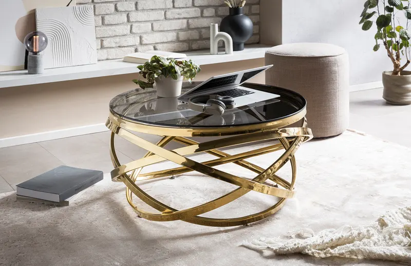 Couchtisch Gold/Grau Ø 80 cm, Ansicht 12