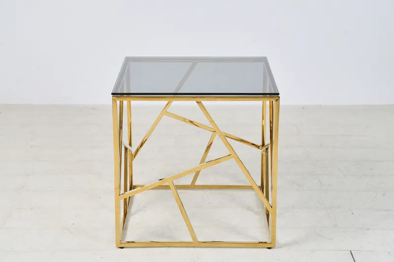 Beistelltisch Gold/Grau 55 x 55 cm, Ansicht 13