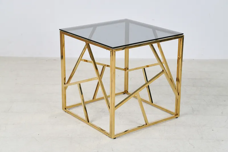 Beistelltisch Gold/Grau 55 x 55 cm, Ansicht 16