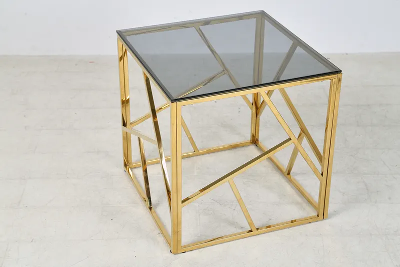 Beistelltisch Gold/Grau 55 x 55 cm, Ansicht 17