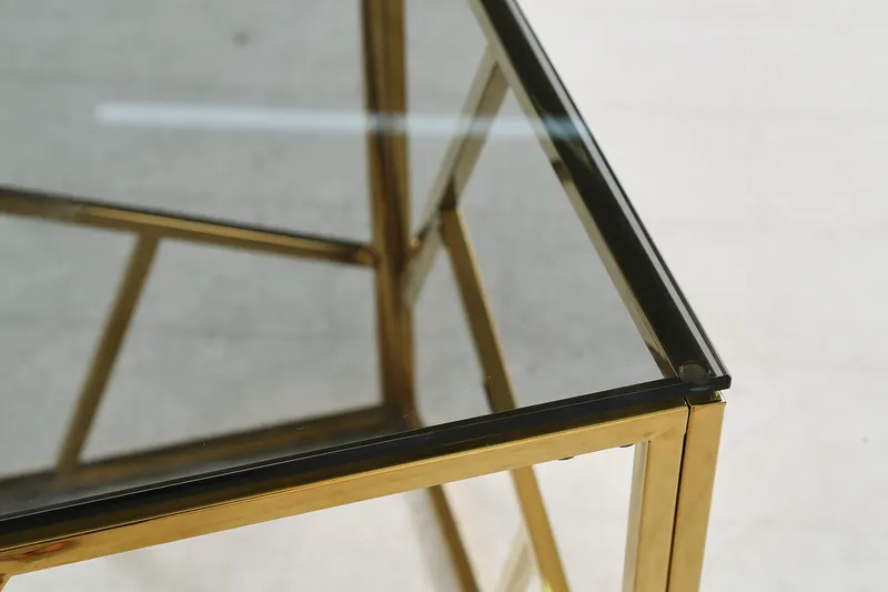 Beistelltisch Gold/Grau 55 x 55 cm, Ansicht 20