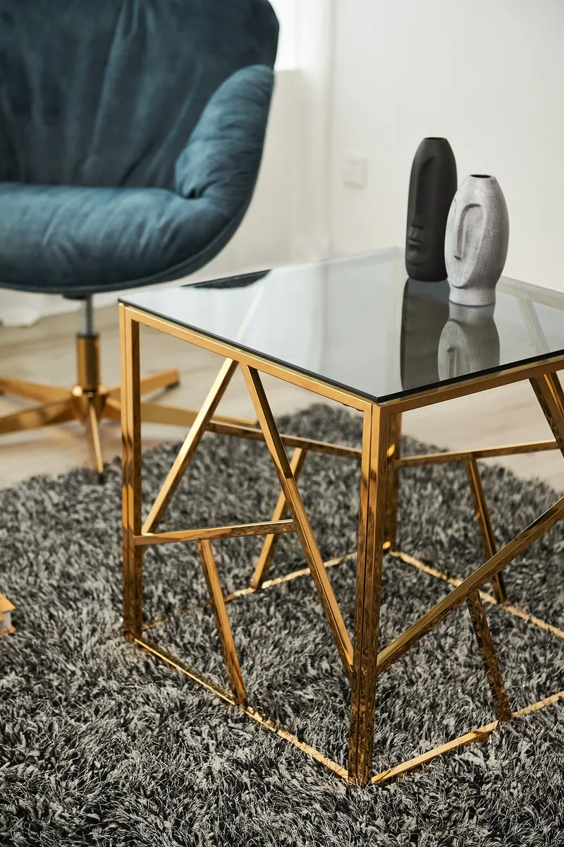 Beistelltisch Gold/Grau 55 x 55 cm, Ansicht 7