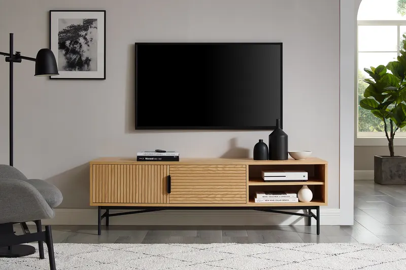 Lowboard 160 cm Eiche-Echtholzfurnier, Ansicht 8