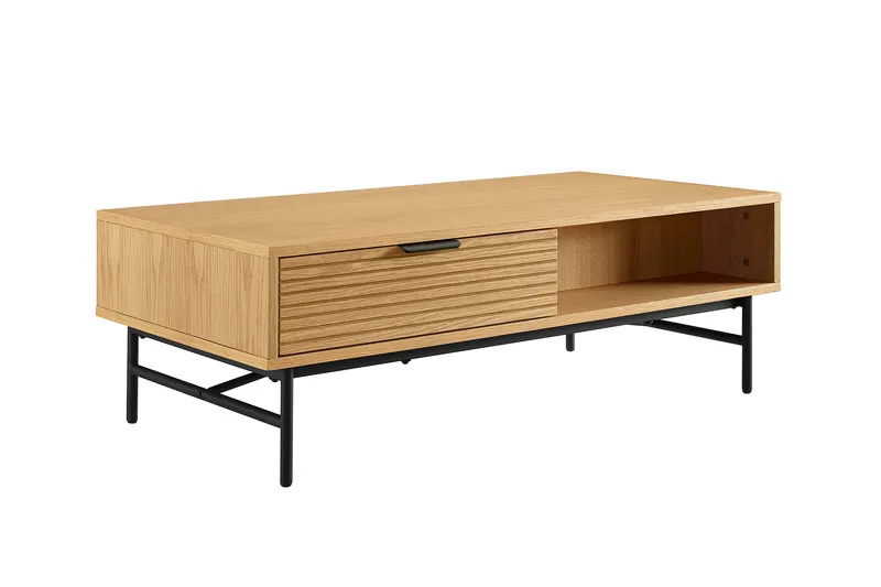 Couchtisch 120 x 60 cm mit Eiche-Echtholzfurnier, Ansicht 2