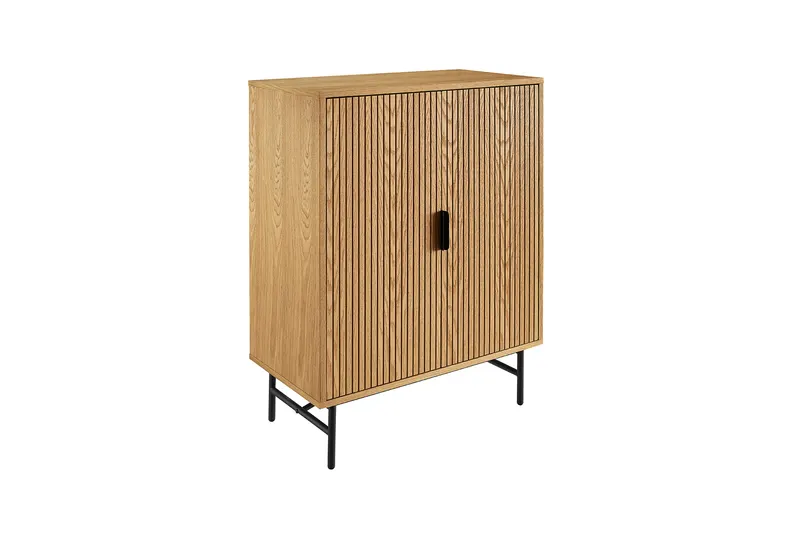 Kommode 80 cm mit Eiche-Echtholzfurnier, Ansicht 2