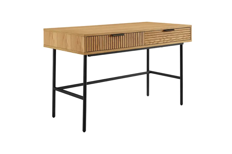 Schreibtisch 120 × 60 cm mit Eiche-Echtholzfurnier, Ansicht 2