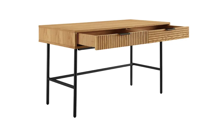 Schreibtisch 120 × 60 cm mit Eiche-Echtholzfurnier, Ansicht 3