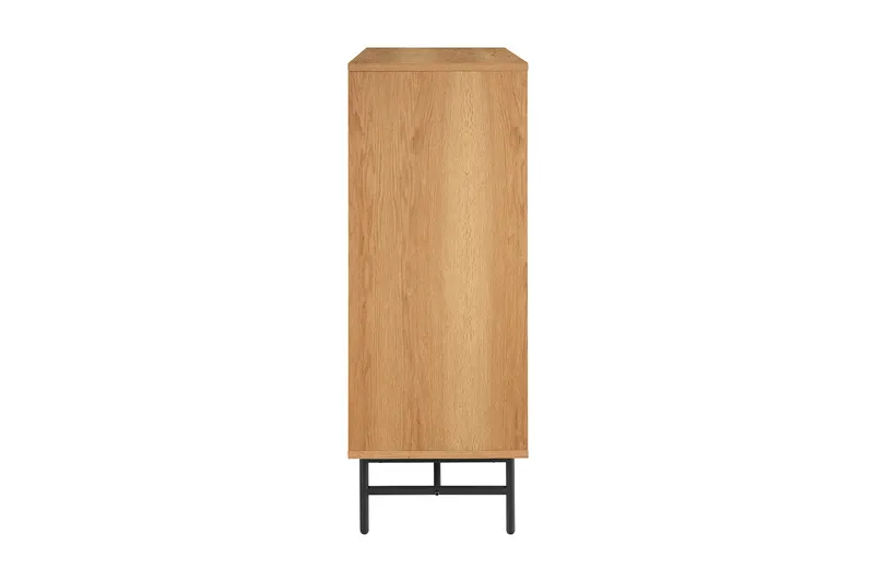 Kommode hoch 80 cm Eiche Echtholzfurnier, Ansicht 4