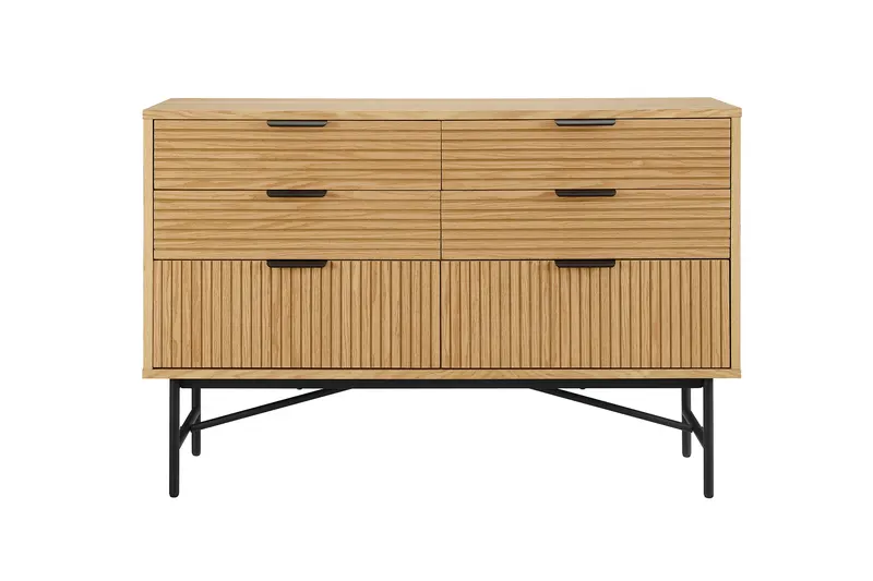 Lyon Kommode breit 120 cm Eiche Echtholzfurnier