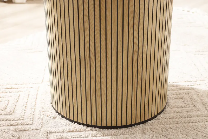Esstisch Ø 120 cm, Eichefurnier und Schwarz, Ansicht 10