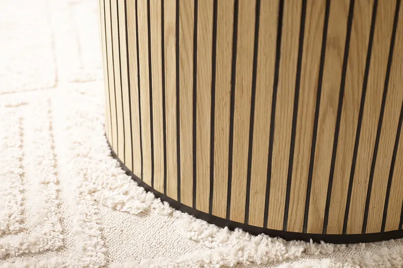Esstisch Ø 120 cm, Eichefurnier und Schwarz, Ansicht 11