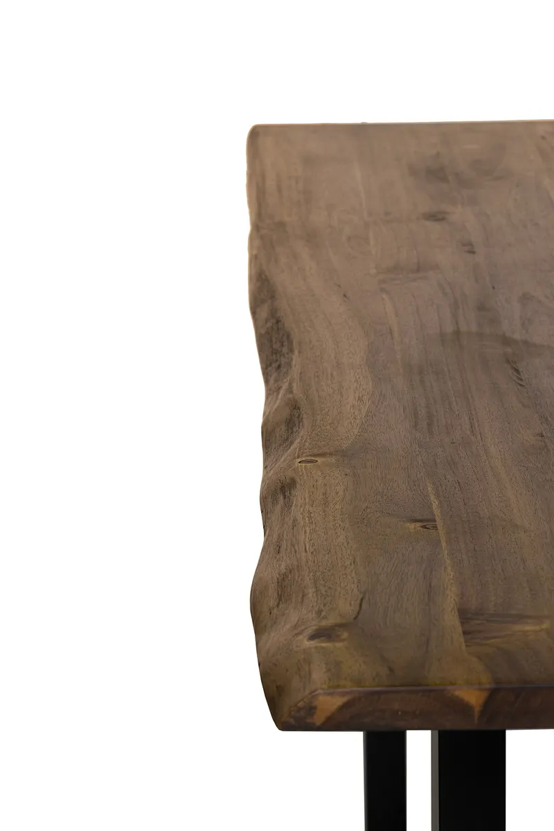 Esstisch 200 × 100 cm aus Akazie und Metall, Ansicht 4